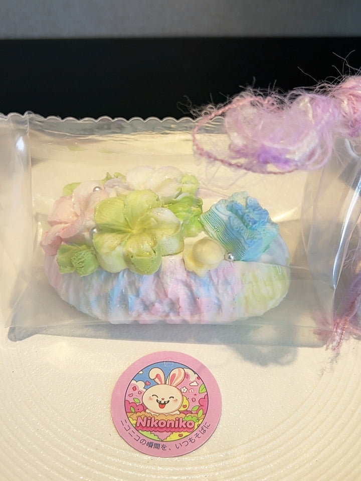 カラフルな花クリームパンシリーズ 4色（ペコパン～）（1週間の予約作成）